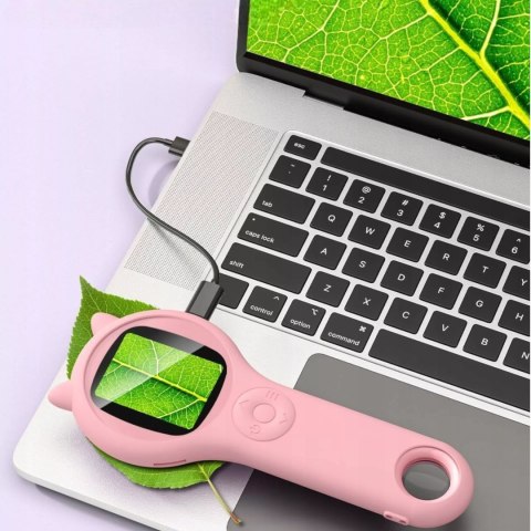 Przenośny ręczny mikroskop elektroniczny dla dzieci 500x 2'' aparat 355R Luxma