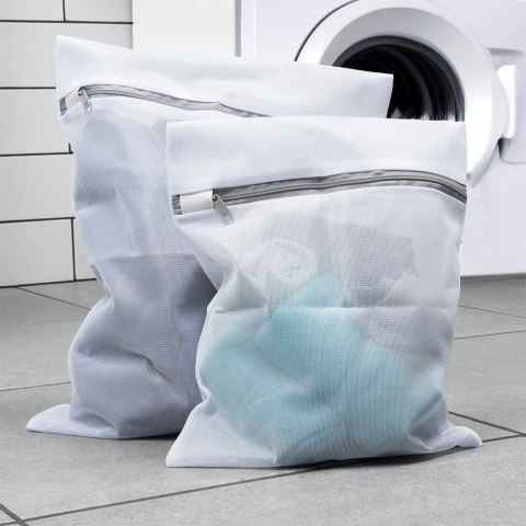 Siatka do Prania Worki na Bieliznę 2 szt. 29 x 39 cm Zamek VILDE