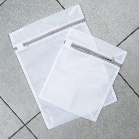 Siatka do Prania Worki na Bieliznę 2 szt. 29 x 39 cm Zamek VILDE