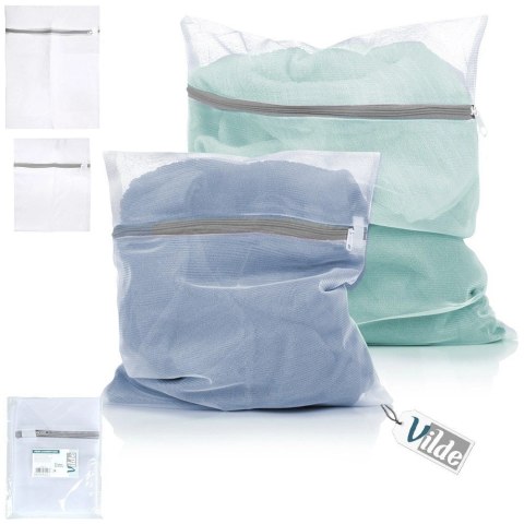 Siatka do Prania Worki na Bieliznę 2 szt. 29 x 39 cm Zamek VILDE