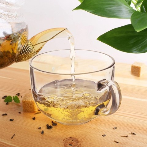 Szklanka XXL do Kawy i Herbaty Duża Pojemność z Uchem 650 ml ORION