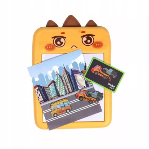 Tablica magnetyczna do rysowania dla dzieci układanka auta pojazdy pisak Luxma