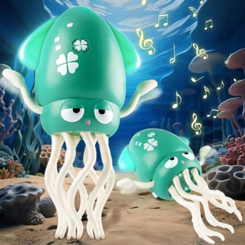 Tańcząca Ośmiornica USB - Interaktywna Zabawka z Muzyką i LED + Wędka Luxma