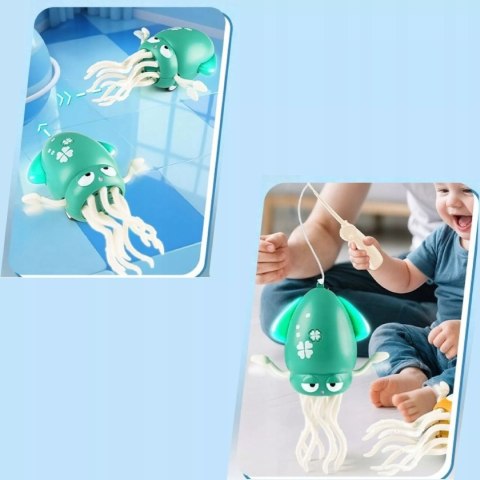 Tańcząca Ośmiornica USB - Interaktywna Zabawka z Muzyką i LED + Wędka Luxma