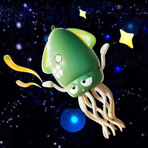 Tańcząca Ośmiornica USB - Interaktywna Zabawka z Muzyką i LED + Wędka Luxma