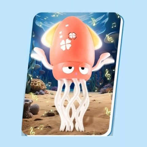 Tańcząca Ośmiornica USB - Zabawka Interaktywna z Muzyką i LED + Wędka Luxma