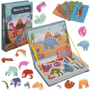 Układanka magnetyczna Montessori dinozaury puzzle magnetyczne dla dzieci Luxma