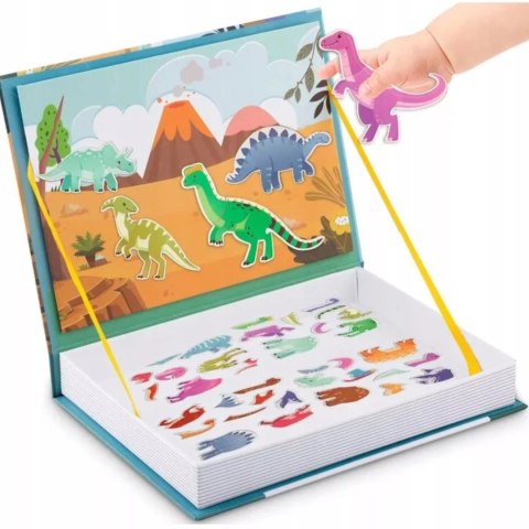 Układanka magnetyczna Montessori dinozaury puzzle magnetyczne dla dzieci Luxma