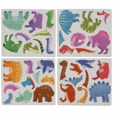 Układanka magnetyczna Montessori dinozaury puzzle magnetyczne dla dzieci Luxma