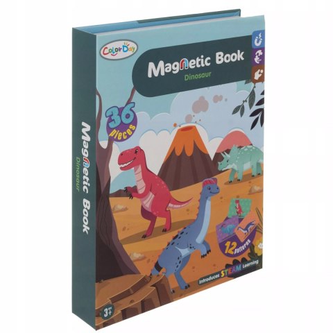 Układanka magnetyczna Montessori dinozaury puzzle magnetyczne dla dzieci Luxma
