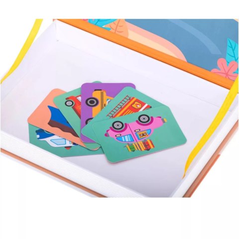 Układanka magnetyczna Montessori dla dzieci środki transportu puzzle Luxma