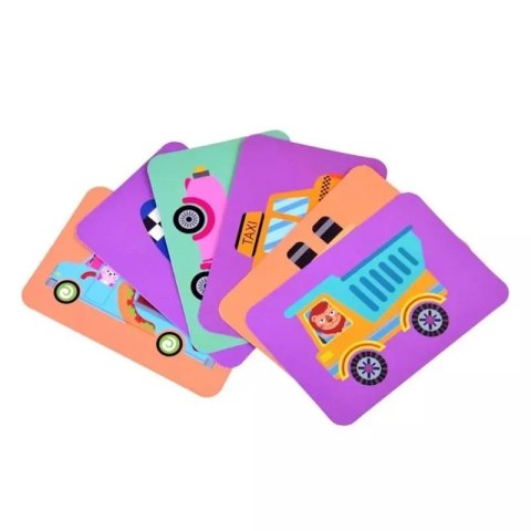 Układanka magnetyczna Montessori dla dzieci środki transportu puzzle Luxma