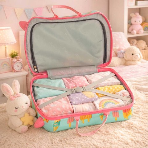 Walizka podróżna dla dzieci na kółkach bagaż podręczny lody Kik Sp. z o. o. Sp. k.