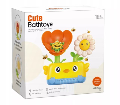 Zabawka wodna do kąpieli dla niemowląt prysznic kwiatek z przyssawkami Luxma