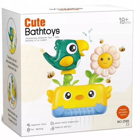 Zabawka wodna do kąpieli dla niemowląt prysznic ptaszek z przyssawkami Luxma