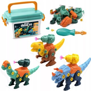 Zestaw Klocków konstrukcyjnych dla Dzieci Dinozaury Wyrzutnie Śrubokręty Luxma