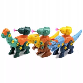 Zestaw Klocków konstrukcyjnych dla Dzieci Dinozaury Wyrzutnie Śrubokręty Luxma