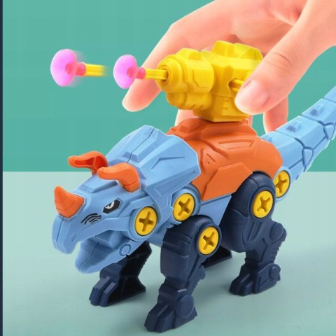 Zestaw Klocków konstrukcyjnych dla Dzieci Dinozaury Wyrzutnie Śrubokręty Luxma