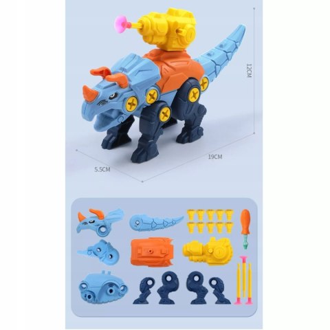 Zestaw Klocków konstrukcyjnych dla Dzieci Dinozaury Wyrzutnie Śrubokręty Luxma