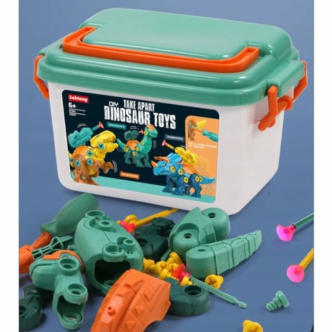 Zestaw Klocków konstrukcyjnych dla Dzieci Dinozaury Wyrzutnie Śrubokręty Luxma