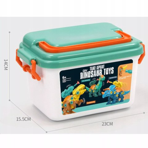 Zestaw Klocków konstrukcyjnych dla Dzieci Dinozaury Wyrzutnie Śrubokręty Luxma