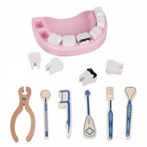 Zestaw Lekarski Mały Doktor XXL Apteczka Dentysta 3+ drewniane elementy Luxma