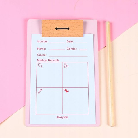 Zestaw Lekarski Mały Doktor XXL Apteczka Dentysta 3+ drewniane elementy Luxma