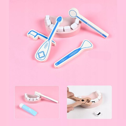 Zestaw Lekarski Mały Doktor XXL Apteczka Dentysta 3+ drewniane elementy Luxma