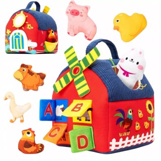 Zestaw Montessori 7w1 Farma Sensoryczna Domek Wiatrak 6-12 m+ dla dzieci Luxma
