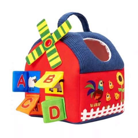 Zestaw Montessori 7w1 Farma Sensoryczna Domek Wiatrak 6-12 m+ dla dzieci Luxma