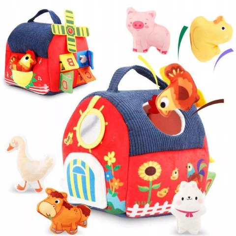 Zestaw Montessori 7w1 Farma Sensoryczna Domek Wiatrak 6-12 m+ dla dzieci Luxma