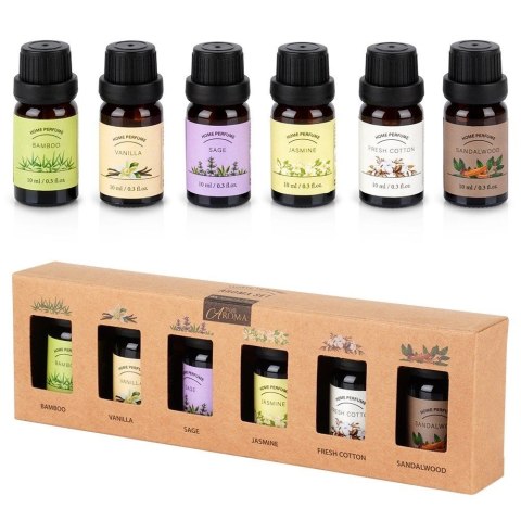 Zestaw Olejków Eterycznych 10 ml 6 szt. VILDE Zapachy do Aromaterapii