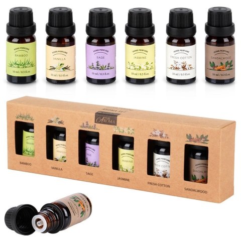 Zestaw Olejków Eterycznych 10 ml 6 szt. VILDE Zapachy do Aromaterapii