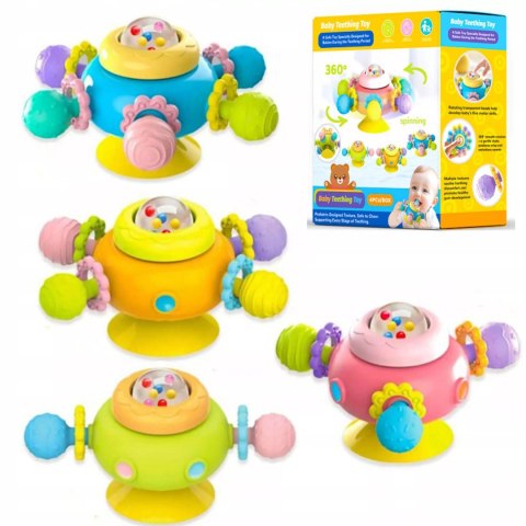 Zestaw grzechotek z przyssawką spinnery sensoryczne dla niemowląt Luxma