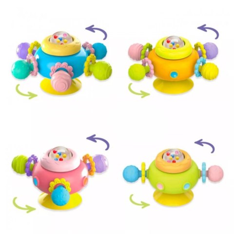 Zestaw grzechotek z przyssawką spinnery sensoryczne dla niemowląt Luxma