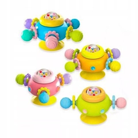 Zestaw grzechotek z przyssawką spinnery sensoryczne dla niemowląt Luxma