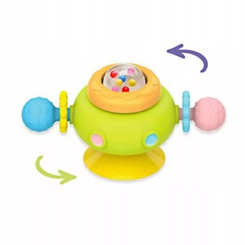 Zestaw grzechotek z przyssawką spinnery sensoryczne dla niemowląt Luxma