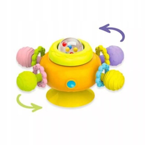 Zestaw grzechotek z przyssawką spinnery sensoryczne dla niemowląt Luxma