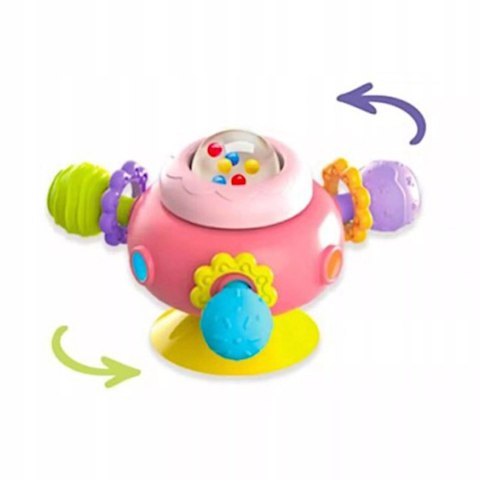 Zestaw grzechotek z przyssawką spinnery sensoryczne dla niemowląt Luxma