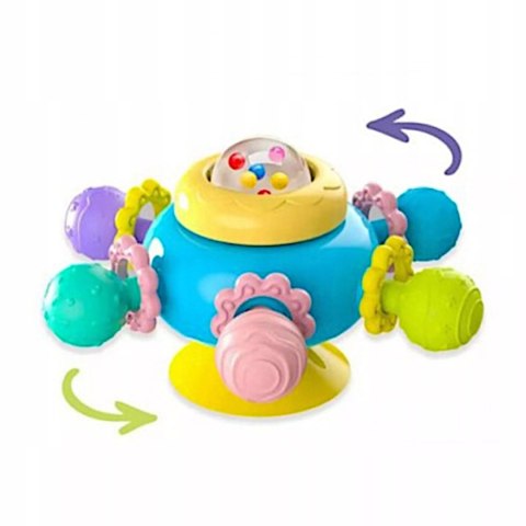 Zestaw grzechotek z przyssawką spinnery sensoryczne dla niemowląt Luxma