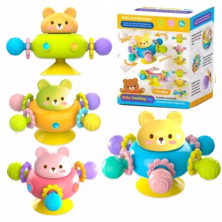 Zestaw grzechotek z przyssawką|spinnery sensoryczne misie dla niemowląt Luxma