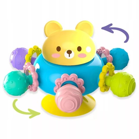 Zestaw grzechotek z przyssawką|spinnery sensoryczne misie dla niemowląt Luxma