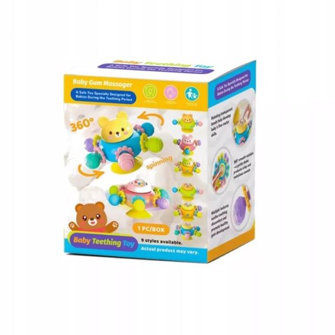 Zestaw grzechotek z przyssawką|spinnery sensoryczne misie dla niemowląt Luxma