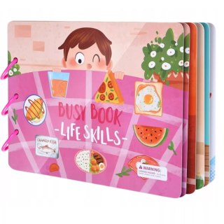 Cicha Książeczka Montessori Żywność na rzepy DIY Edukacyjna dla dzieci Luxma