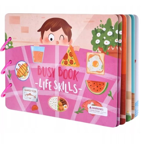 Cicha Książeczka Montessori Żywność na rzepy DIY Edukacyjna dla dzieci Luxma