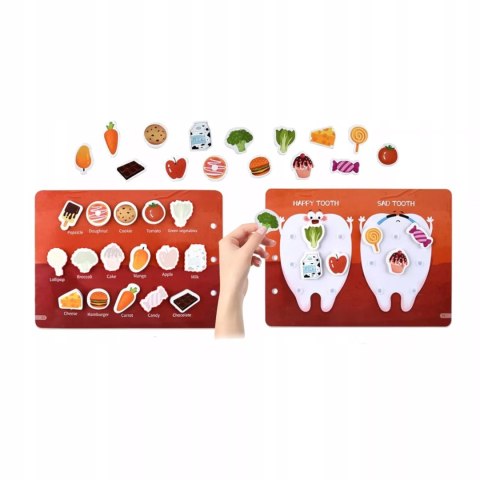 Cicha Książeczka Montessori Żywność na rzepy DIY Edukacyjna dla dzieci Luxma