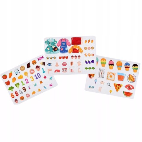 Cicha Książeczka Montessori Żywność na rzepy DIY Edukacyjna dla dzieci Luxma