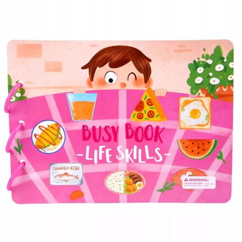 Cicha Książeczka Montessori Żywność na rzepy DIY Edukacyjna dla dzieci Luxma