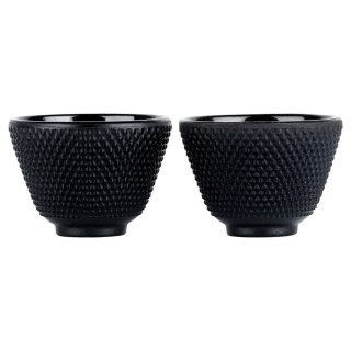 Czarki Kubki do Herbaty Ziół Żeliwne Emaliowane Solidna VILDE 60 ml 2 szt.