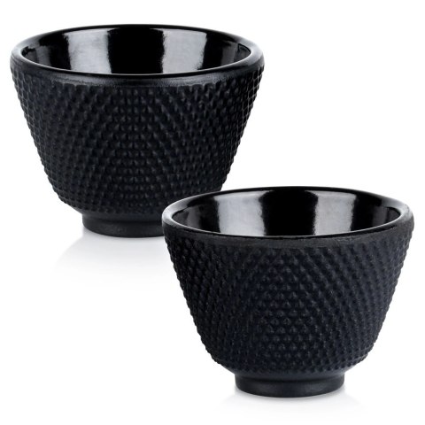 Czarki Kubki do Herbaty Ziół Żeliwne Emaliowane Solidna VILDE 60 ml 2 szt.